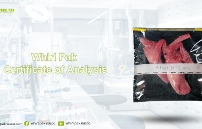 Whirl Pak Certificate Of Analysis